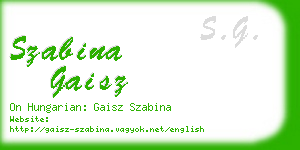 szabina gaisz business card